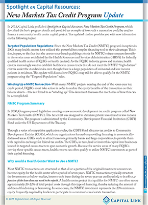 NMTC Update 2015 Page 1
